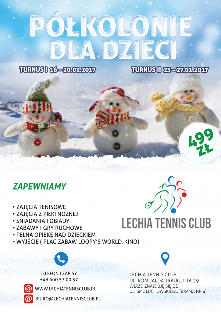 Lechia tennis club połkolonie 2017 zima